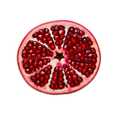Close-Up of Pomegranate in Bright Light
