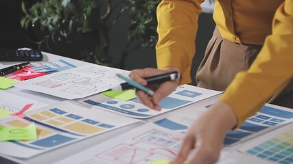 team of UI UX web designer are working together to develop mobile responsive websites with UI UX front end designer previews, UI UX web development ideas, front end designer. application development