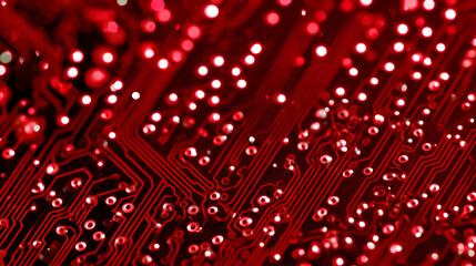 of malware attacking a server visualized as glowing red veins in a circuit board