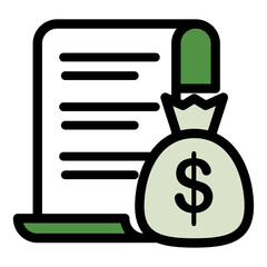 イラストアイコン：お金ファイル	
