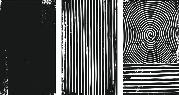 Grunge Distorted Line Textures &ndash; Abstract Black and White Set Abstract dust isolated, horizontal grainy noisy textures. vector transparent background