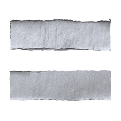 Gray adhesive tape with torn edges and realistic paper texture. Paper sticker or masking tape strip mockup for notes, labels, or scrapbooking, isolated on transparent background.