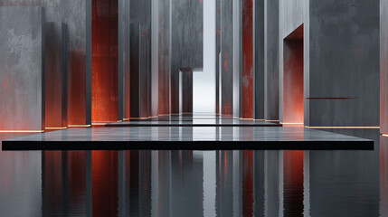 Zero trust architecture. Abstract digital fortress with no entry points, featuring a unique design.