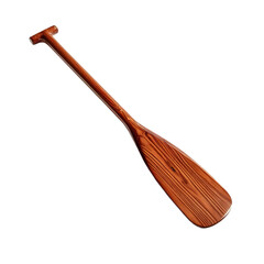 Rustic Wooden Paddle Isolated on White

