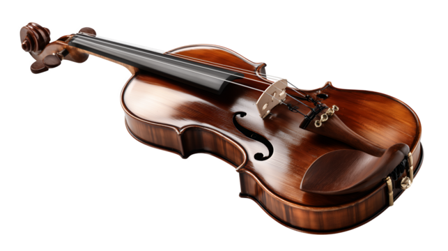 Classic Violin isolated On transparent Backgrounds
