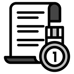 イラストアイコン：スポーツメダルファイル	
