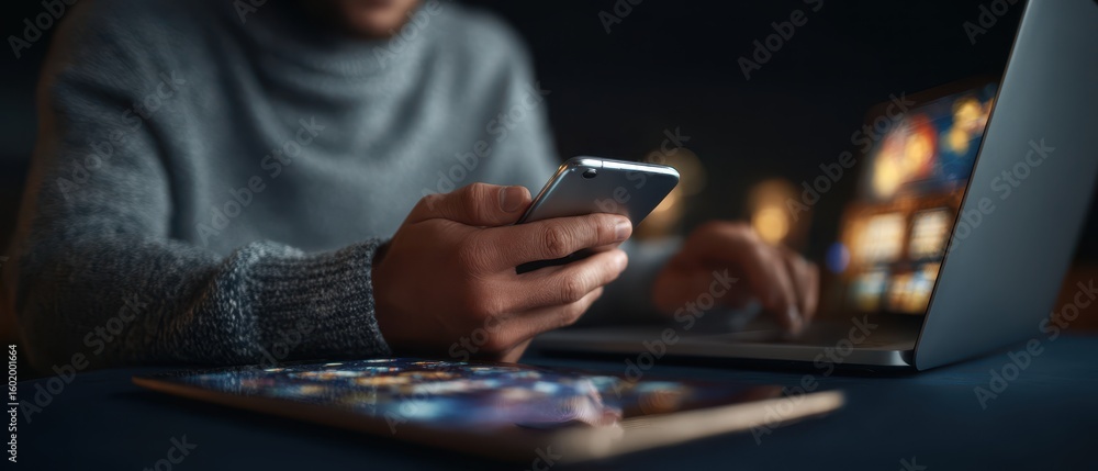Poster multi device online gambling with synchronized accounts for seamless gaming experience