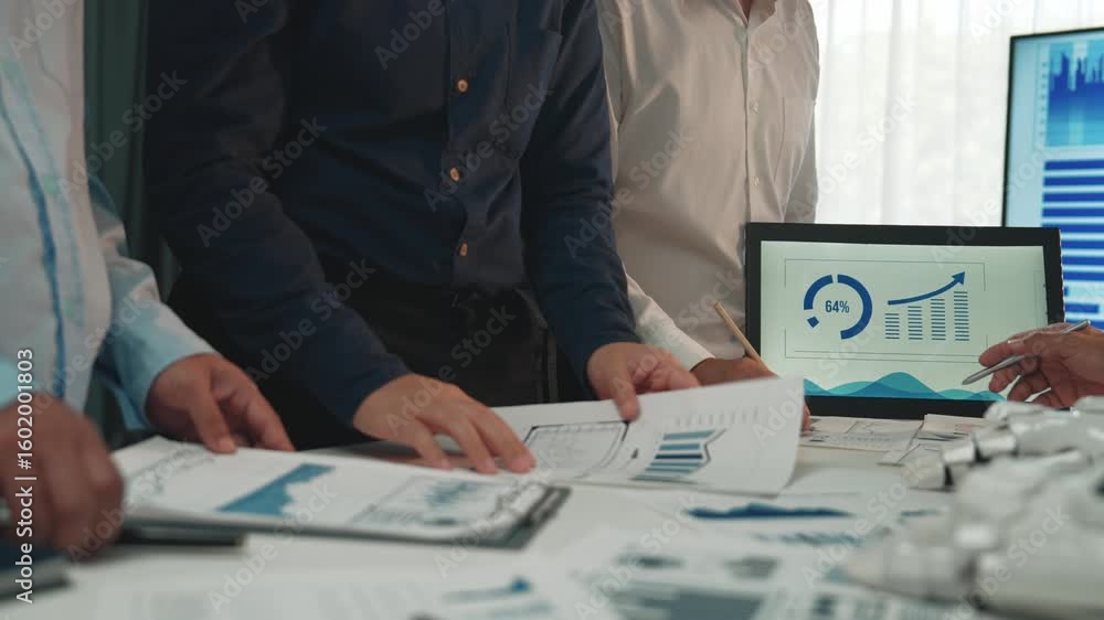 Poster ai-powered technology assisting professionals in refining analytics, improving forecasting, and opti