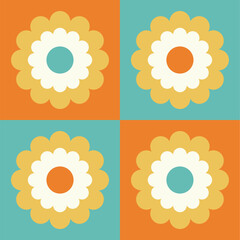 cute abstract flowers background design