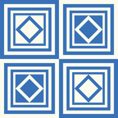 abstract blue and white geometric pattern