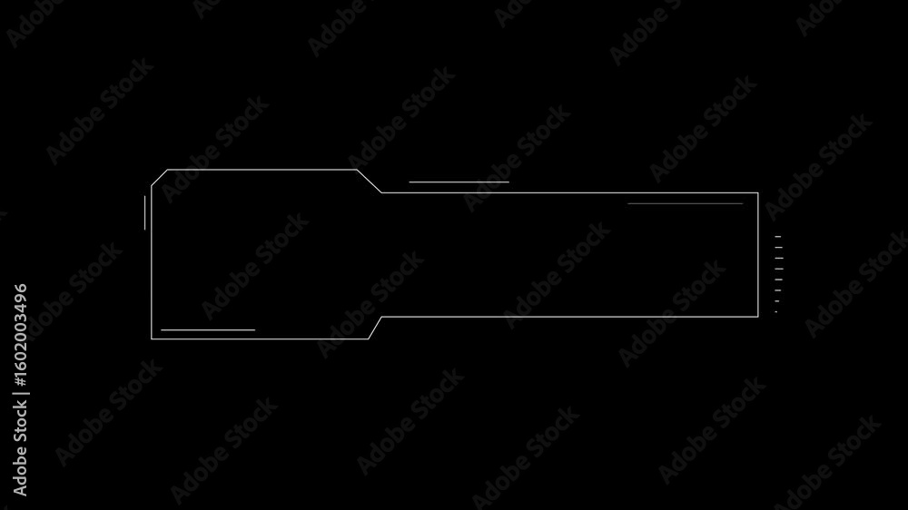 Aufkleber animated hud frame for digital interface data text