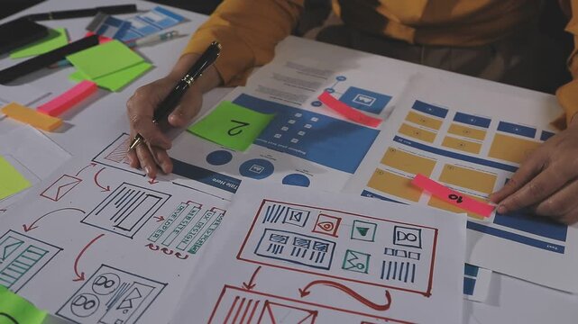 team of UI UX web designer are working together to develop mobile responsive websites with UI UX front end designer previews, UI UX web development ideas, front end designer. application development