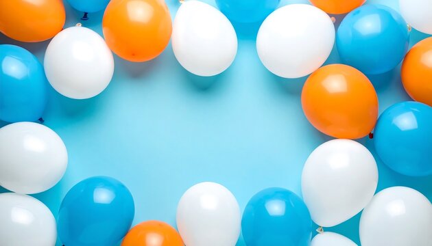 Colorful balloons frame
