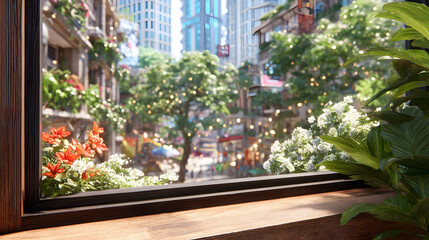 Urban Detail of Green Curtain Wall on High-Rise Building