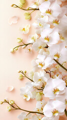 Obraz premium A gentle gradient background blending lemon chiffon and orchid hues, evoking a sense of elegance and softness. Ideal for beauty, wellness, or creative design themes with a delicate atmosphere. 