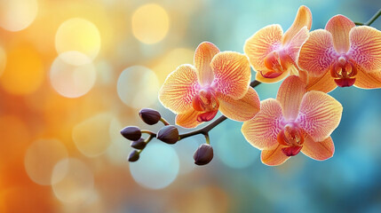 A gentle gradient background blending lemon chiffon and orchid hues, evoking a sense of elegance and softness. Ideal for beauty, wellness, or creative design themes with a delicate atmosphere.
