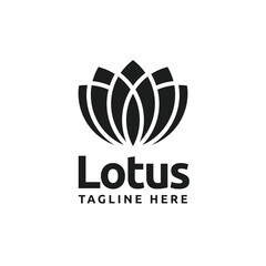 Creative lotus logo design icon