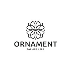 Monogram ornament logo design template
