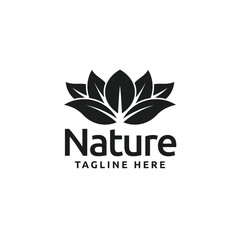 Lotus nature logo design icon