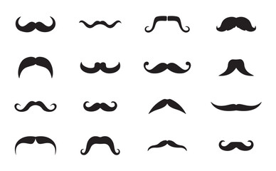 set of mustaches. Mustache icon collection