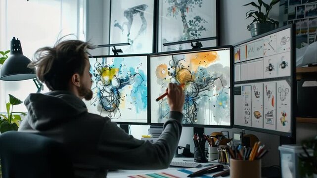 Animator working on making character 4K Videos