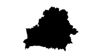 Obraz premium Belarus Map Silhouette Vector