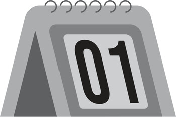 Calendar Icon With Number 01