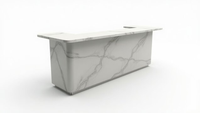 White marble countertop corner bar. - Powered by Adobe