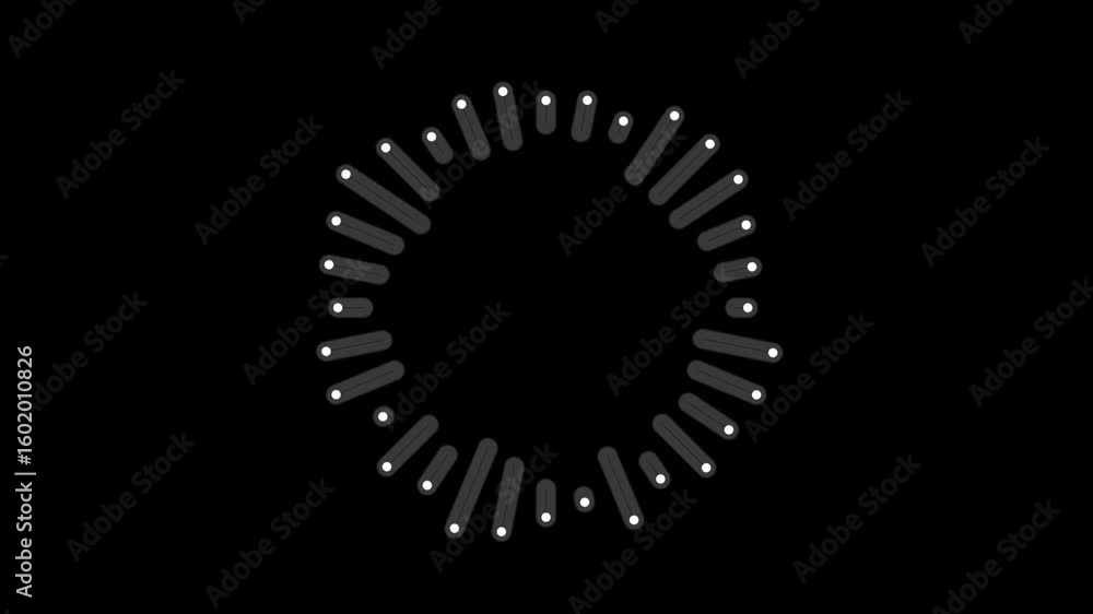 Poster circular equalizer audio waves animated