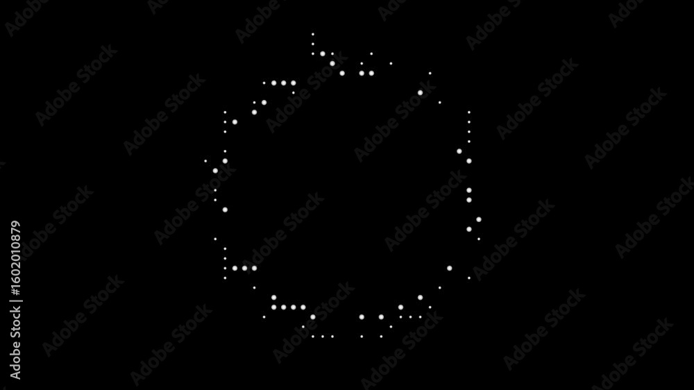 Poster circular equalizer audio waves animated