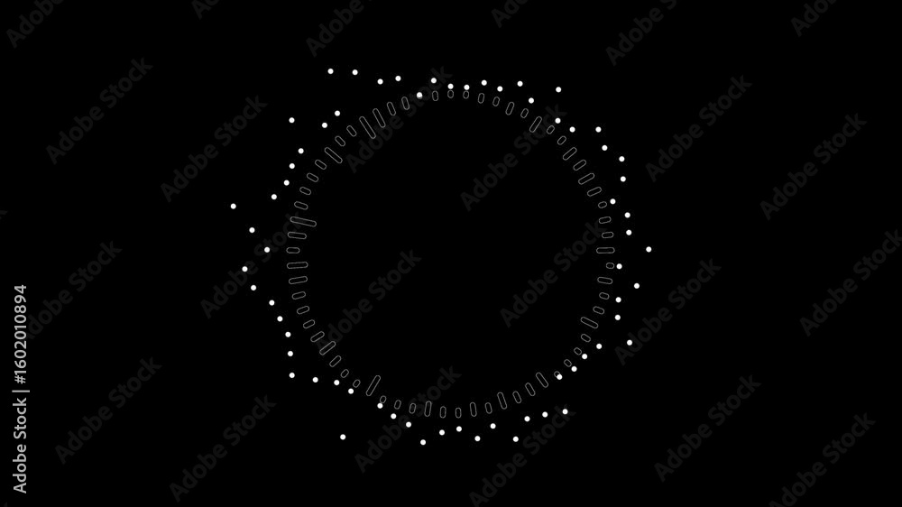 Poster circular equalizer audio waves animated