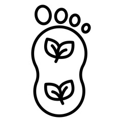 Carbon Footprint line icon