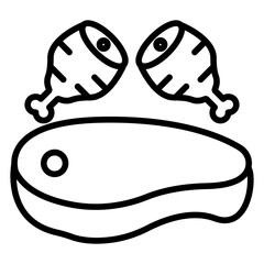 Meat line icon