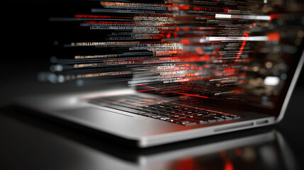 Malware prevention antivirus device. Visual representation of antivirus firewall blocking malicious activity.