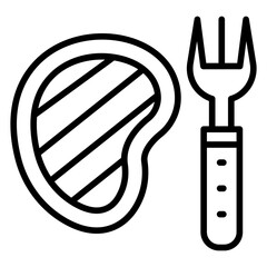Steak line icon