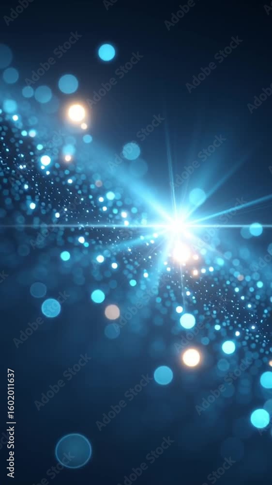 Aufkleber bright magical sparkle glow star shine effect light with glowing bokeh bright sparkling effect in da