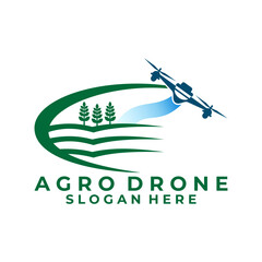 Drone water logo design vector. Drone Land logo design icon
