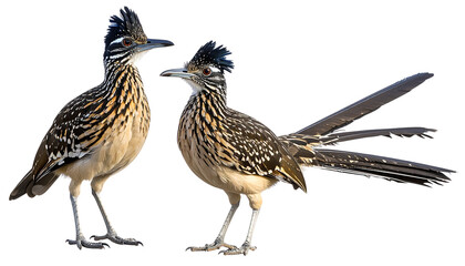 Obraz premium collection of PNG. A Roadrunner Bird Standing, isolated on a transparency background.