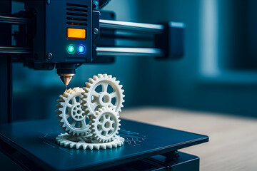 3D Printer Creating Plastic Gears – Additive Manufacturing and Engineering Innovation