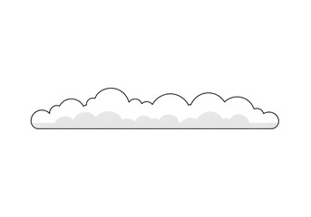 Flat Minimalist Long White Cloud