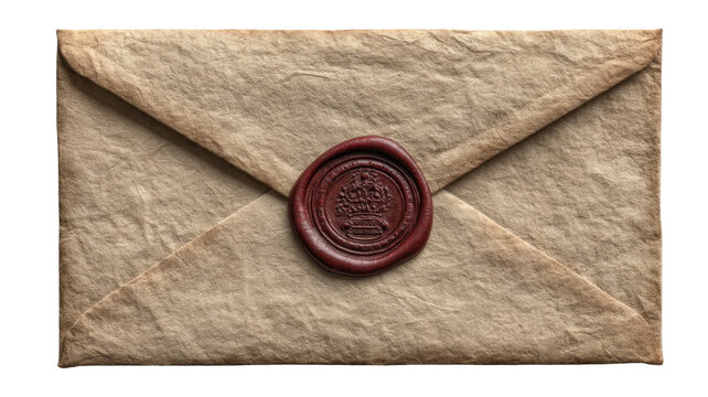 Vintage letter with sealing wax, symbolizing authenticity and traditional correspondence - Powered by Adobe