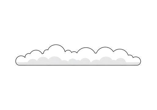 Flat Minimalist Long White Cloud