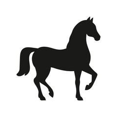 Horse silhouette, animal clipart, jumping horse