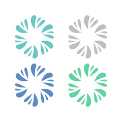 Obraz premium WATER SPLASH SIGN SYMBOL LOGO VECTOR 