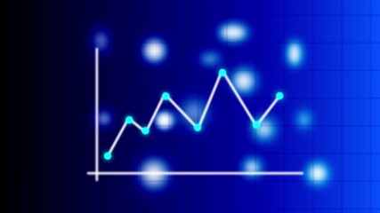 Abstract business growth arrow and graph chart icon animation.Business financial graph with uptrend line arrow. - Powered by Adobe