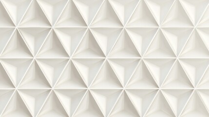 Geometric Pattern: A modern, architectural study featuring a repeated triangular pattern in a clean, neutral design, demonstrating the interplay of light and shadow on geometric shapes. 