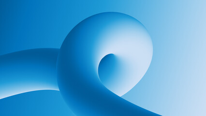 Smooth 3D abstract gradient knot form with fluid curvature in blue, white tones gradient. Soft transitions create a sense of motion and depth. Minimal pastel background. Elegant, modern visual