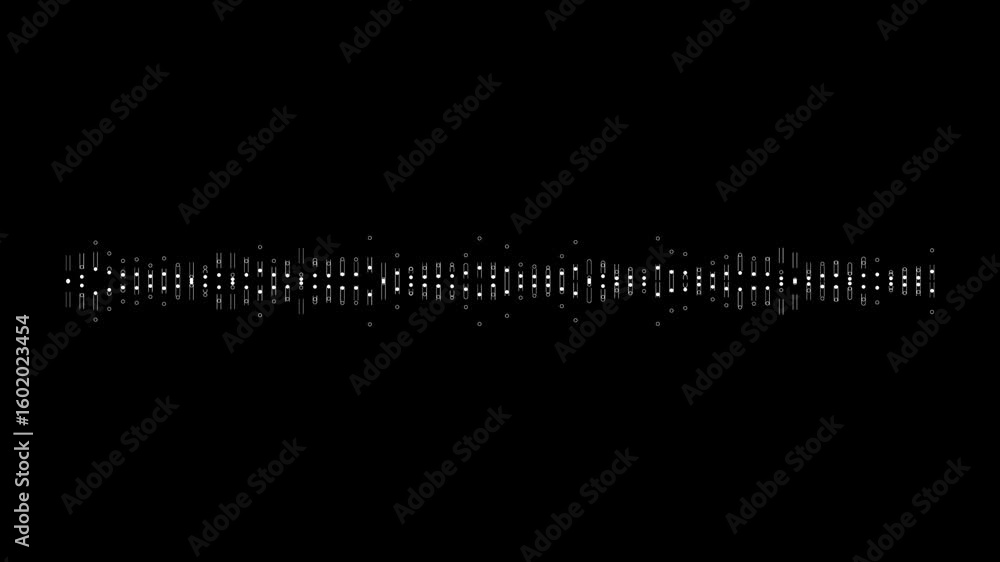 Poster line waves equalizer animated