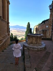 Wakacje w pięknej Toskanii, Pienza, Włochy.