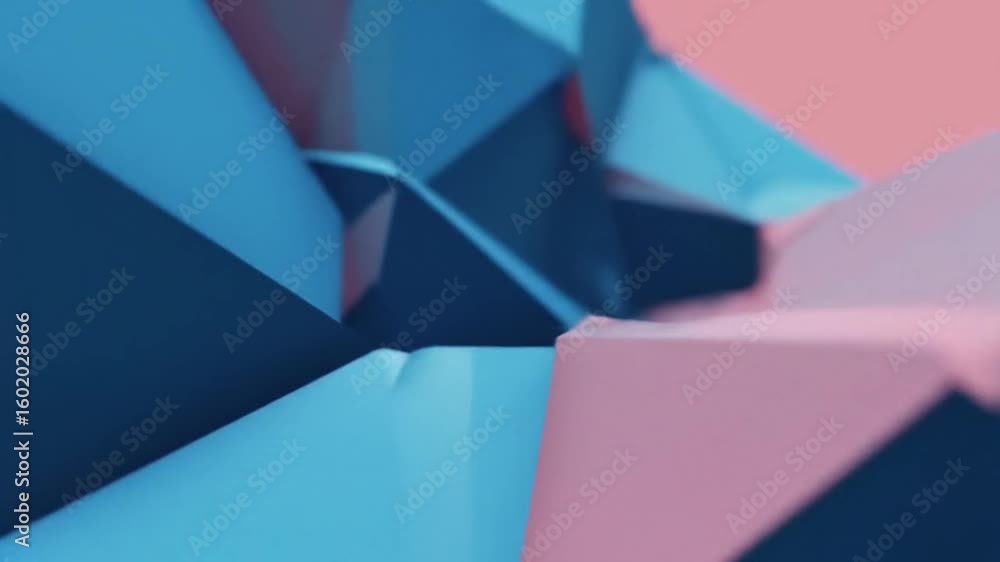 Poster Dynamic geometric shapes create a modern, abstract moving background video element for design projects